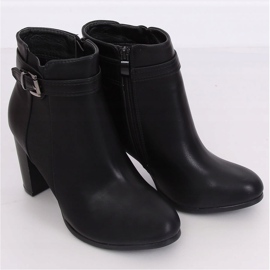 Noir F815-2 Bottines noires à talons 1