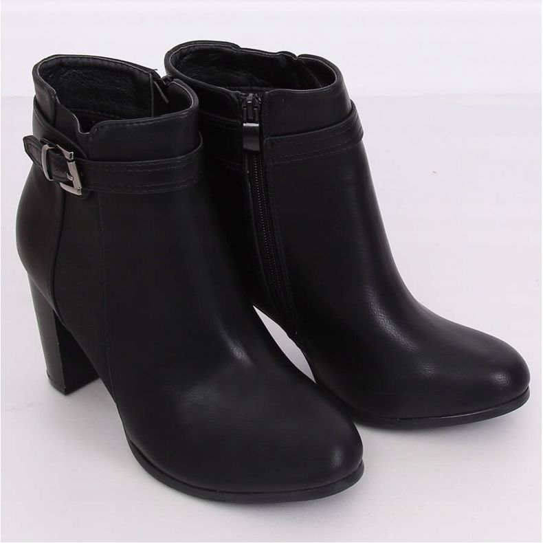 Noir F815-2 Bottines noires à talons le noir 1