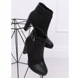 Noir F815-2 Bottines noires à talons 2