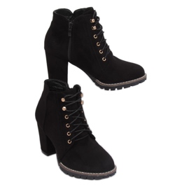 Bottines à talons noires 995-30 Noir le noir 1
