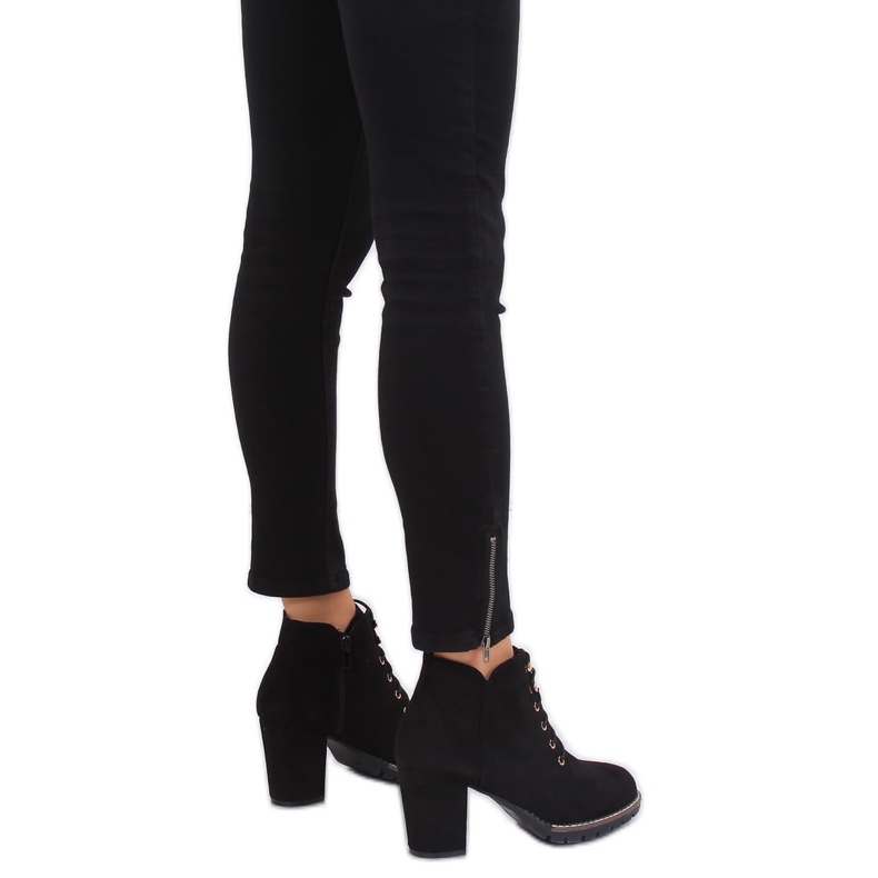 Bottines à talons noires 995-30 Noir le noir 2