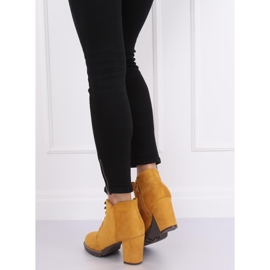 Bottines à talons miel 995-30 Jaune 2