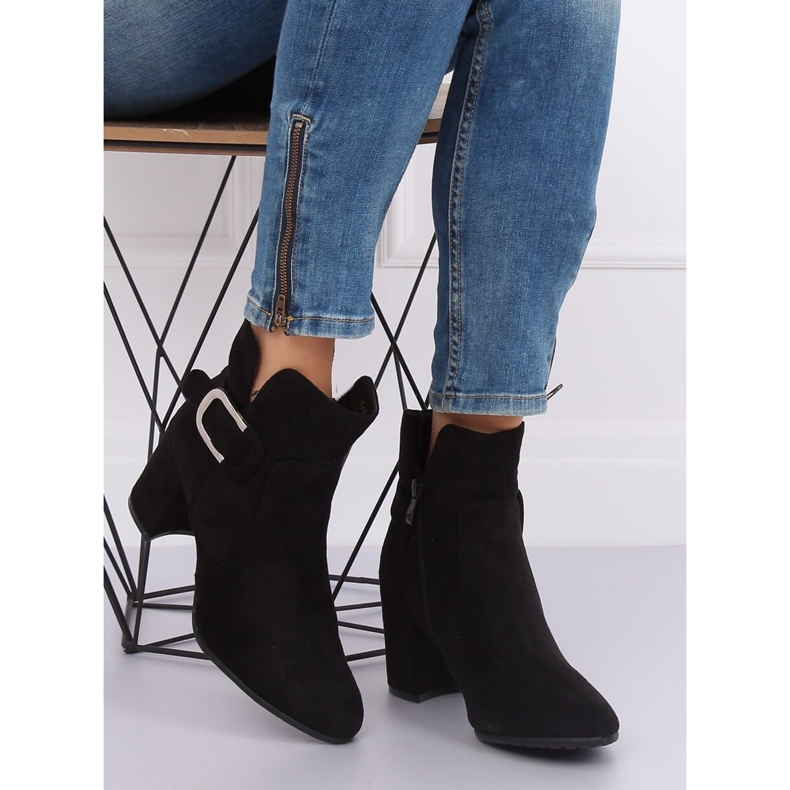 Noir YL53 Bottines noires à talons le noir 2