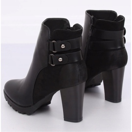 Bottines noires à talons Z182 Noir 1