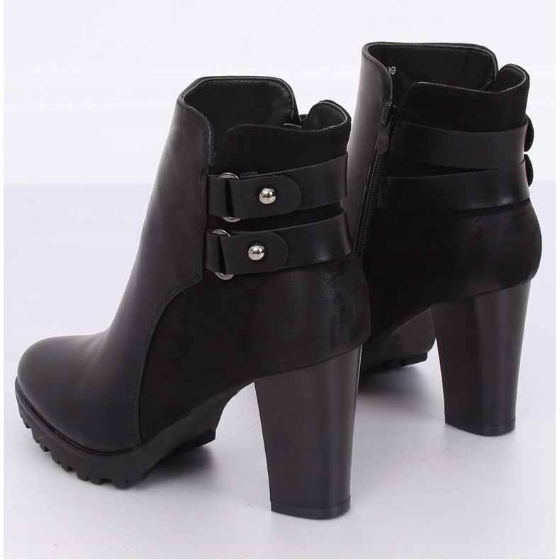 Bottines noires à talons Z182 Noir 1