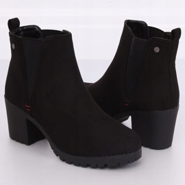 Bottines noires à talons larges W373 Noir le noir 2