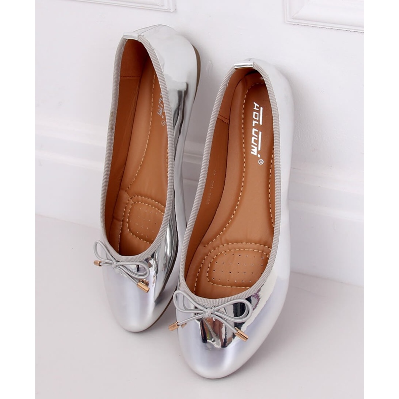 Ballerines métallisées argent 9988-139 Argent gris 1