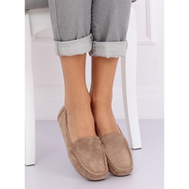 Mocassins femme beige R812-1 Kaki brun multicolore 1