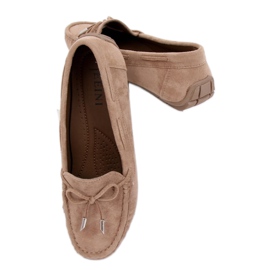 Mocassins femme beiges R812 Kaki brun multicolore 1