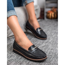 Filippo Mocassins en cuir confortables le noir 2
