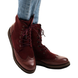 Bottes de trappeur pour femme bordeaux C366 rouge 1 Bottes de trappeur pour femme bordeaux C366 rouge 1