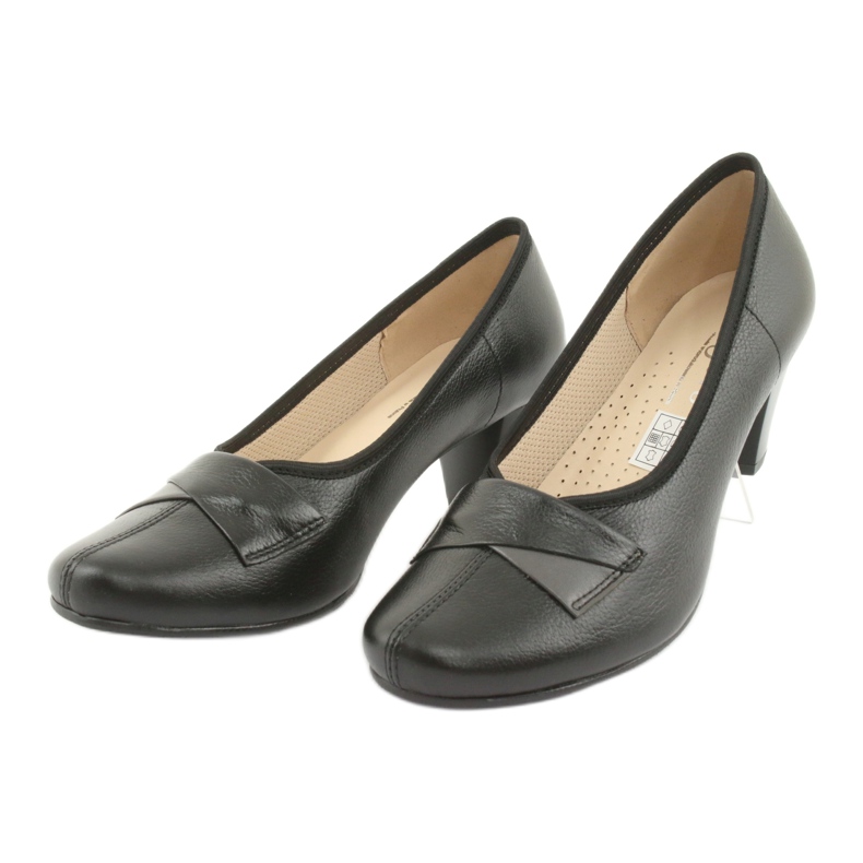 Gregors Pumps en cuir féminin 570 noir le noir 3