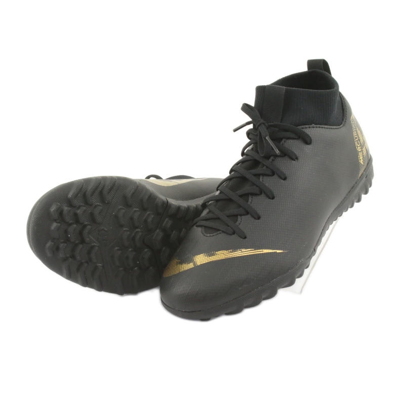 Nike Mercurial SuperflyX 6 Academy Gs Tf Jr AH7344-077 chaussures de football noir 4