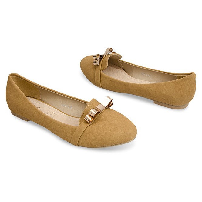 Belles Ballerines Avec Nœud Métallique 356 Beige 1 Belles Ballerines Avec Nœud Métallique 356 Beige 1