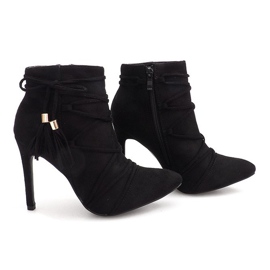 Bottes À Talons Hauts En Daim LL9220-1 Noir le noir 2
