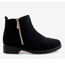Bottes isolées en daim noir SJ1819-1 le noir 2