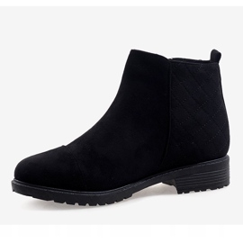 Bottes isolées en daim noir SJ1819-1 le noir 3