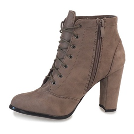 Bottines en daim kaki sur le montant JA161 multicolore 2