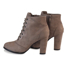 Bottines en daim kaki sur le montant JA161 multicolore 3