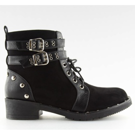 Bottines à lacets noires L3382 Noir le noir 2