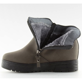 Bottes grises sur un coin caché SJ657 Dark Grey 3