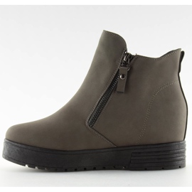 Bottes grises sur un coin caché SJ657 Dark Grey 6