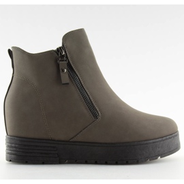 Bottes grises sur un coin caché SJ657 Dark Grey 8