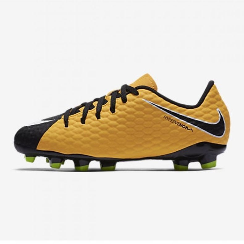 Nike Hypervenom Phelon Iii Fg Jr 852595 801 jaune chaussures 1