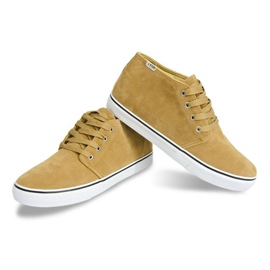 Baskets montantes en daim camel Y009 brun 1