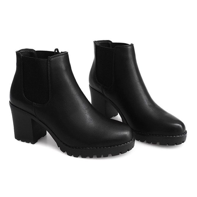 Bottes chaudes sur poteau avec un élastique DR10 le noir 1