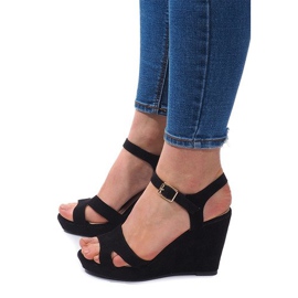 Sandales Compensées C-012 Noir le noir 3