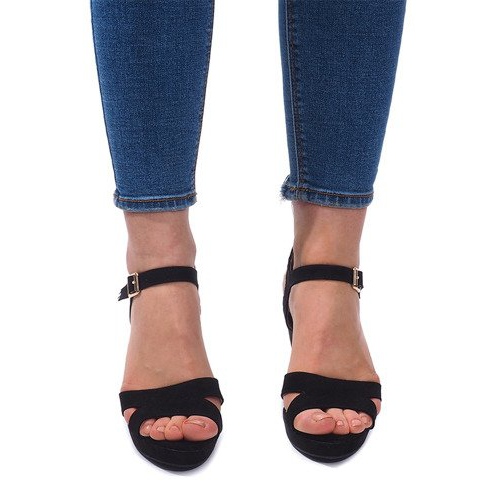 Sandales Compensées C-012 Noir le noir 2