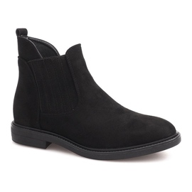 Bottines En Daim Avec Elastique 1541 Noir 1