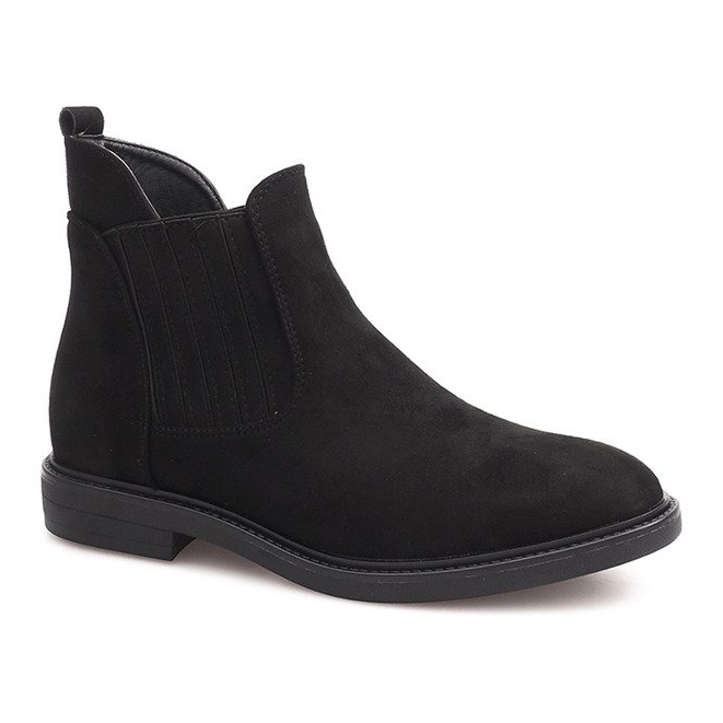 Bottines En Daim Avec Elastique 1541 Noir le noir 1