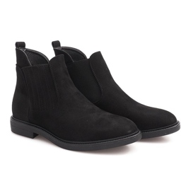 Bottines En Daim Avec Elastique 1541 Noir le noir 2