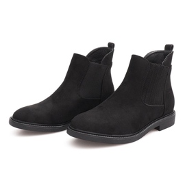 Bottines En Daim Avec Elastique 1541 Noir le noir 3