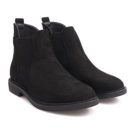 Bottines En Daim Avec Elastique 1541 Noir le noir 4