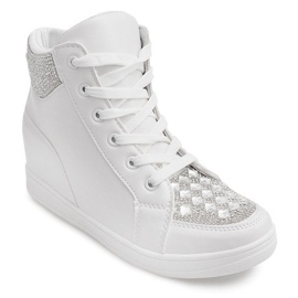 Baskets À Paillettes C7165 Blanc blanche 1