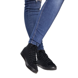 Baskets Montantes Lycra B113B Noir 1