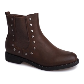 Boots À Clous Z-01 Camel brun 2
