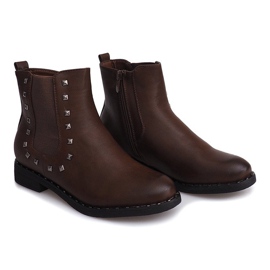 Boots À Clous Z-01 Camel brun 3