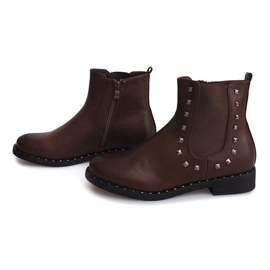 Boots À Clous Z-01 Camel brun 1