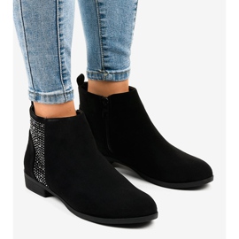 Bottines en daim noir L1211 le noir 1