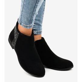 Bottines en daim noir L1211 le noir 2