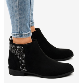Bottines en daim noir L1211 le noir 3