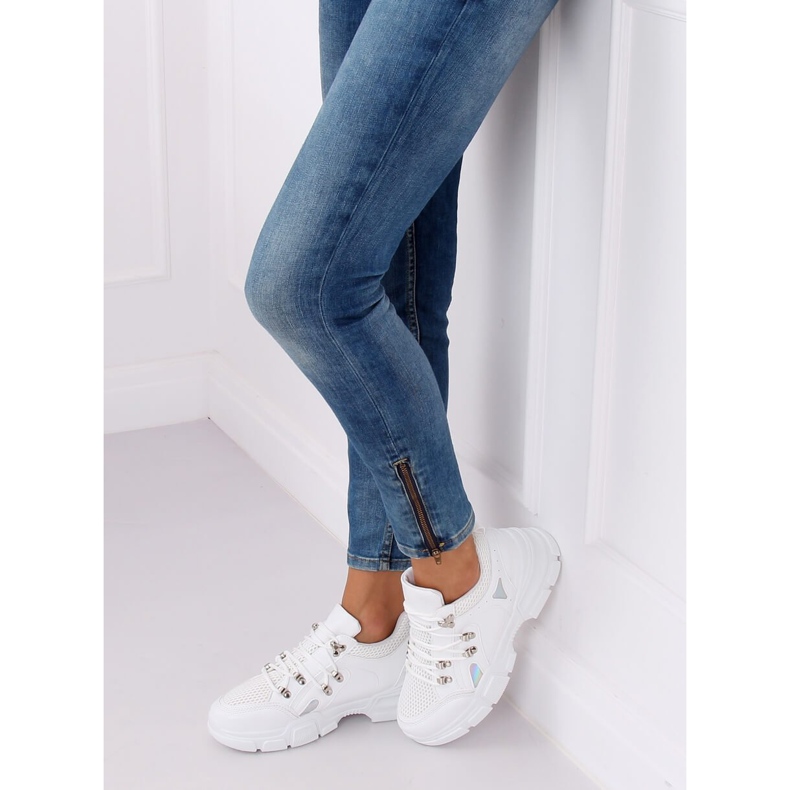 Blanc CB19080 Chaussures de sport blanches 2 Blanc CB19080 Chaussures de sport blanches 2