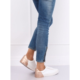Baskets femme blanches et champagne A88-29 W-CHAMPAGNE multicolore 1