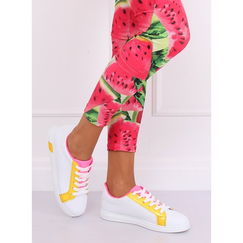 Baskets femme W-3116 Jaune blanche multicolore 1