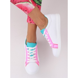 Baskets femme W-3116 Fushia blanche multicolore 2