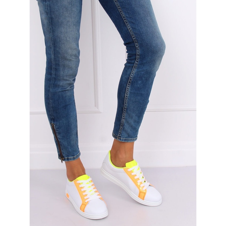 Baskets femme W-3116 Orange blanc jaune 1